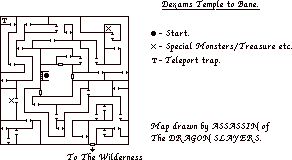 Map of Dexam's Temple to Bane -Curse of the Azure Bonds