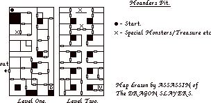 Map of Moander's Pit -Curse of the Azure Bonds