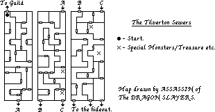 Map of the Tilverton Sewers -Curse of the Azure Bonds