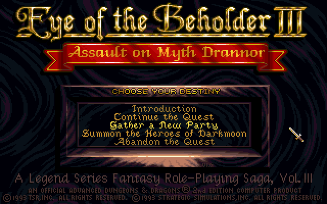 Eye of the Beholder 3 title image